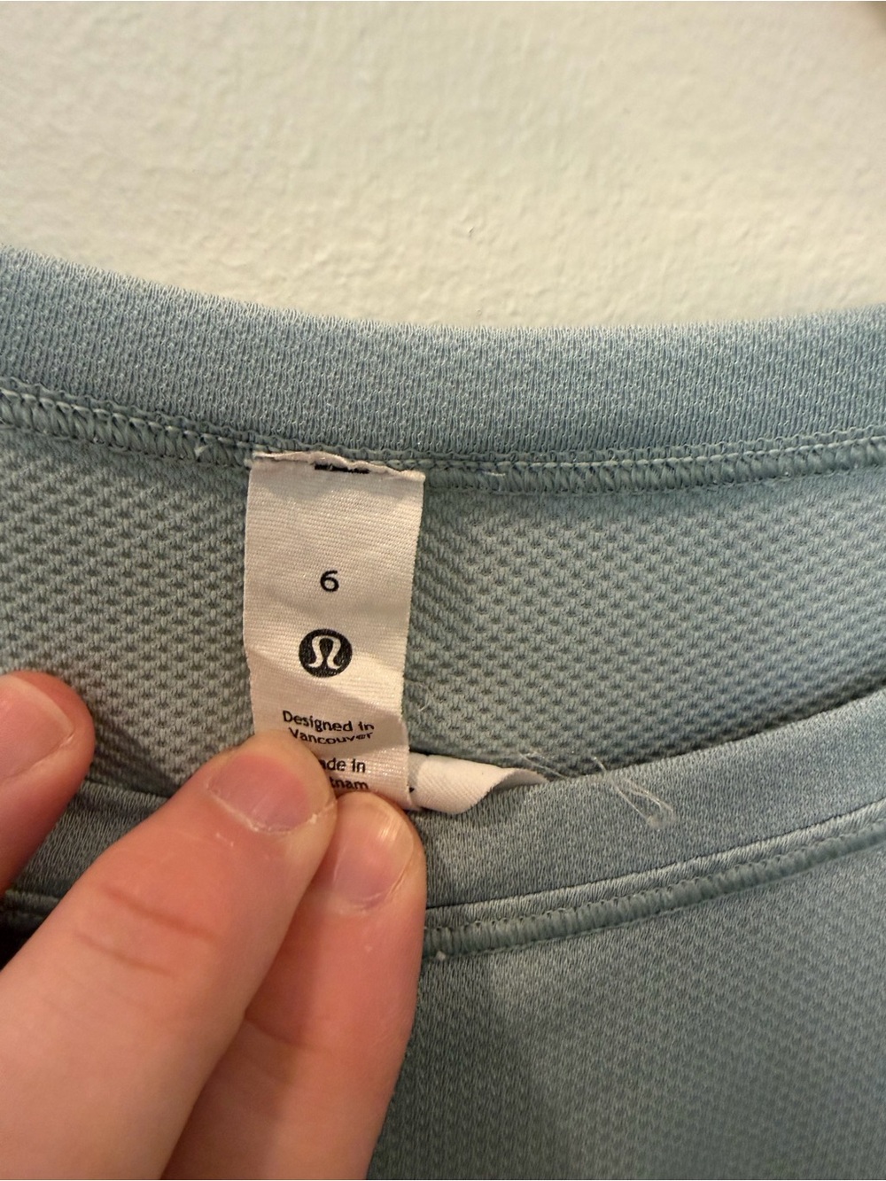 lululemon athletica Light Blue Short Sleeve Crewneck Tee - Picture 3 of 5